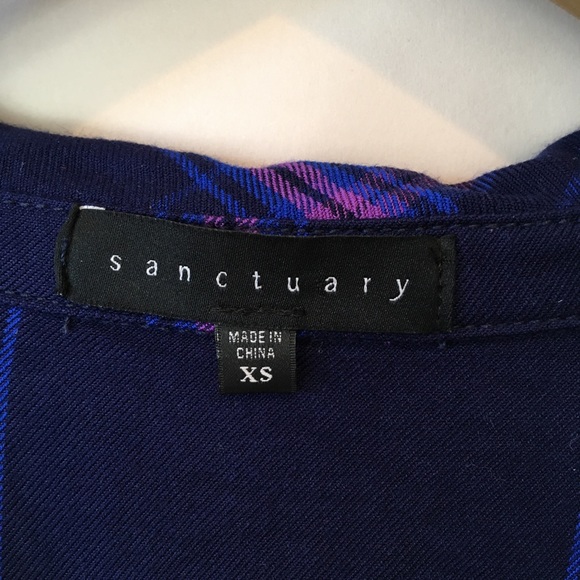 Sanctuary // rayon plaid bell cuff XS Like New - Picture 7 of 8